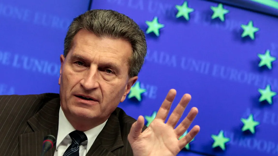 Oettinger, la Bucureşti: Statul de drept este cheia. Aşteptăm o preşedinţie de succes a României la Consiliul UE