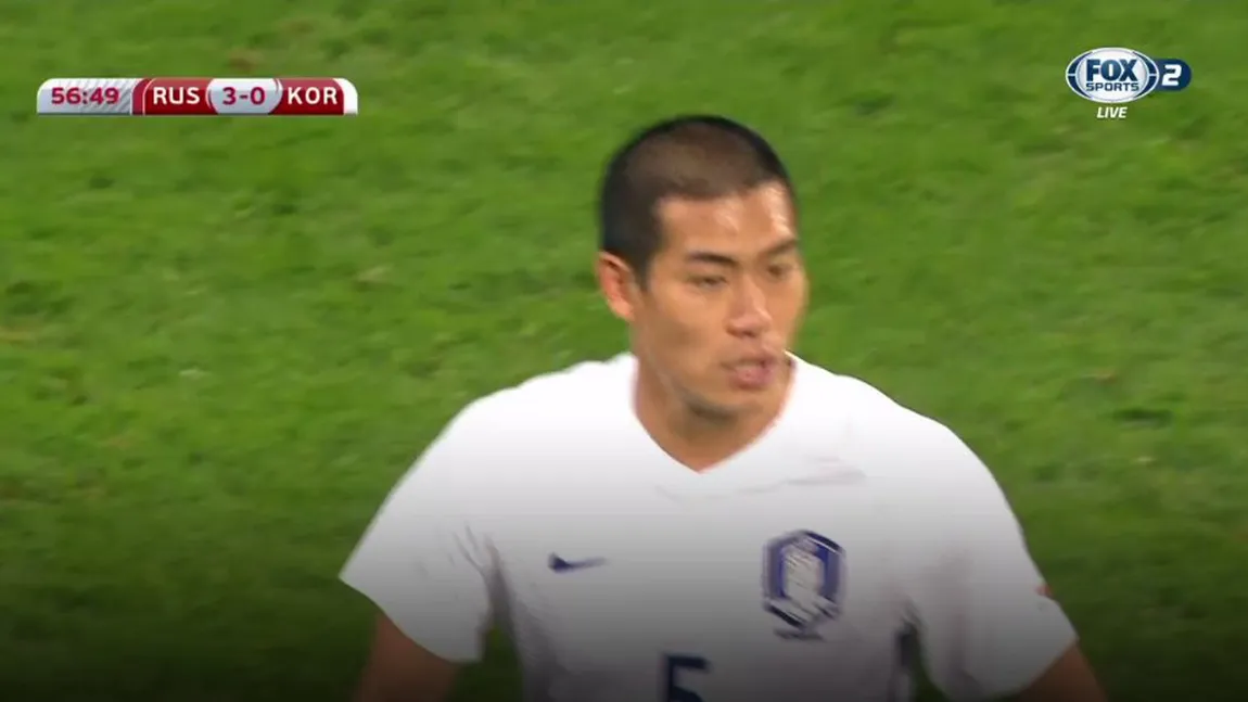 Două autogoluri în trei minute. Performanţă unică a unui fotbalist sud-coreean, în meciul cu Rusia VIDEO