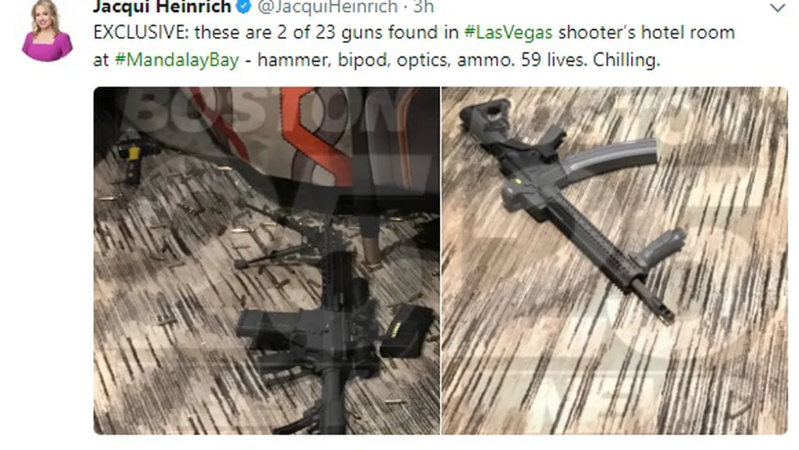 Primele imagini din camera de hotel închiriată de atacatorul din las Vegas. Ce arme a folosit Stephen Paddock