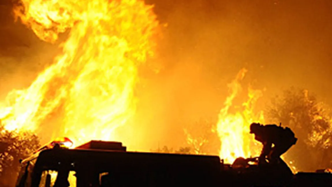 Incendiu violent la rampa de gunoi a municipiului Cluj-Napoca de la Pata Rât
