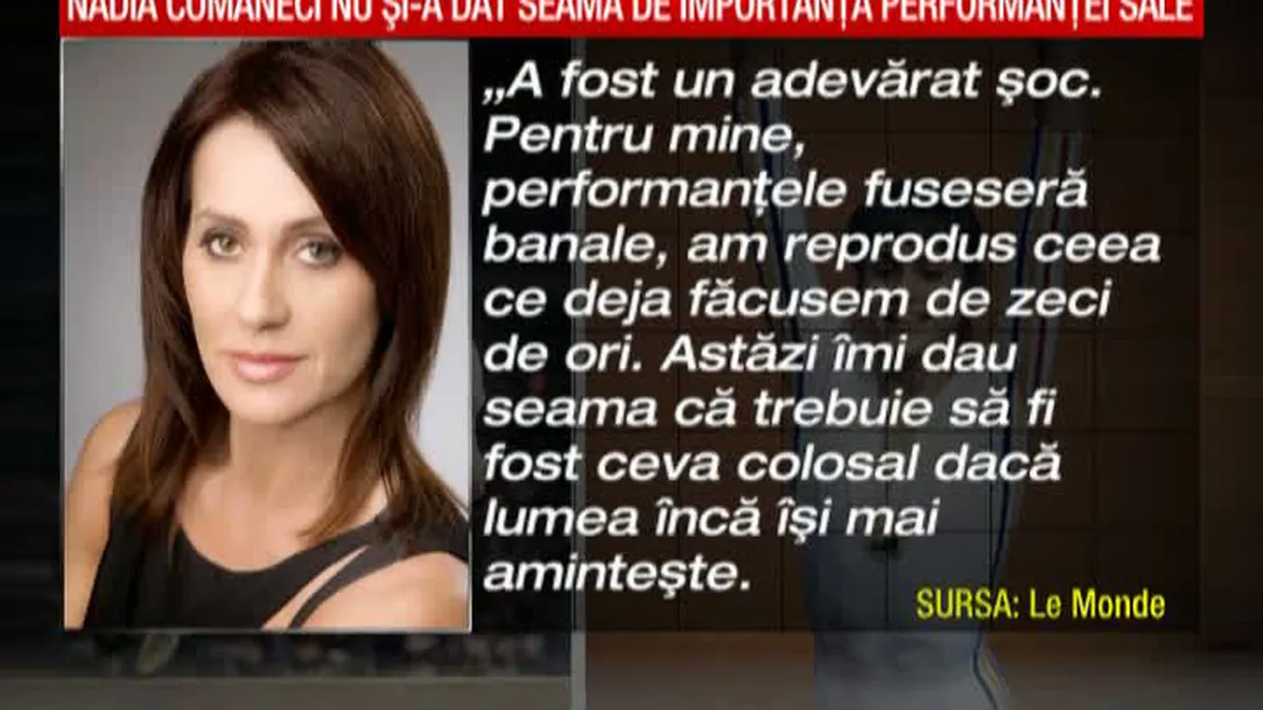 Nadia Comăneci, interviu inedit pentru 