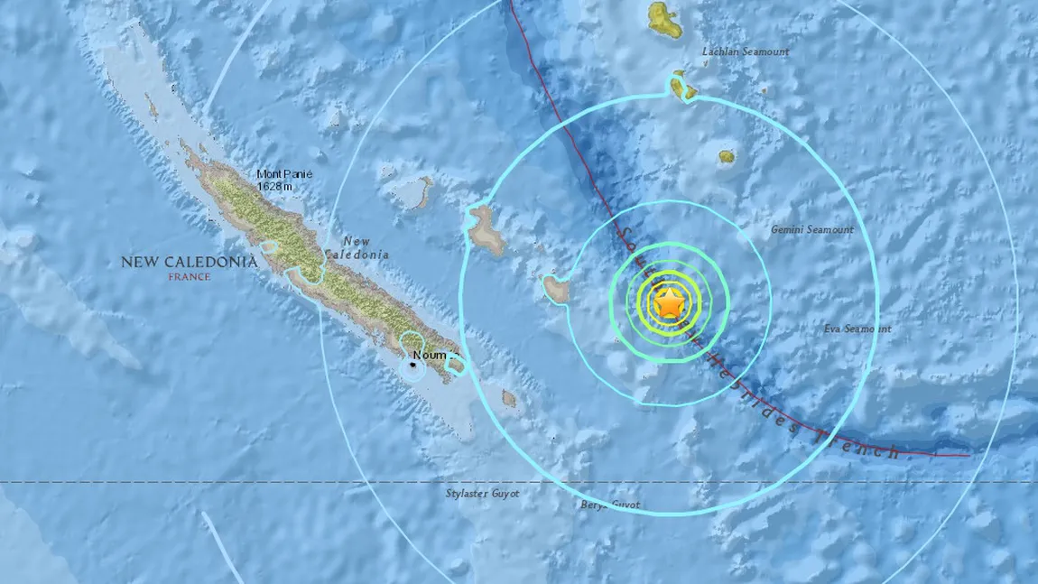 Un cutremur cu magnitudinea de 6,8 grade s-a produs în apropiere de Noua Caledonie