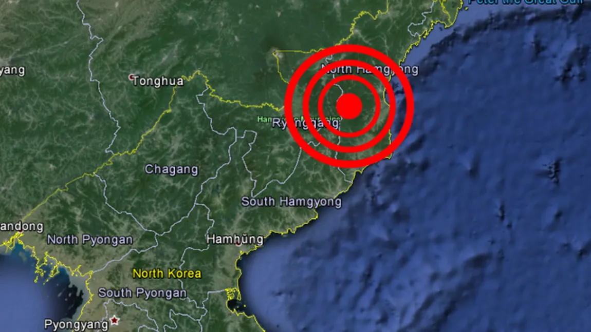 Seism în Coreea de Nord. Poligonul nuclear se află în apropiere de zona producerii cutremurului
