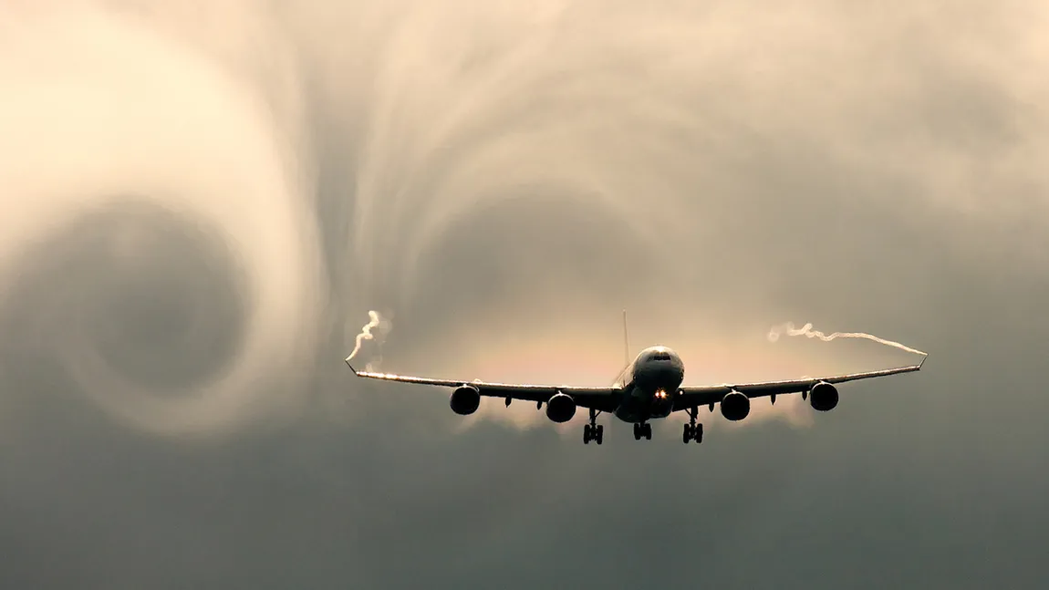Momente de groază, un avion a avut mari probleme la aterizare din cauza vântului VIDEO