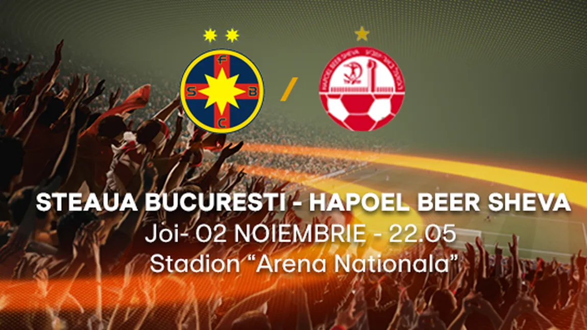 FCSB - Hapoel Beer Sheva 1-1. FCSB s-a calificat în 16-imile de finală ale Europa League