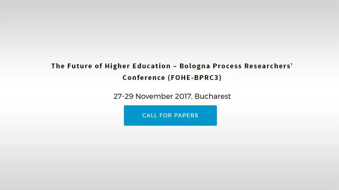 Cea mai importantă conferinţă internaţională privind învăţământul superior, la Bucureşti