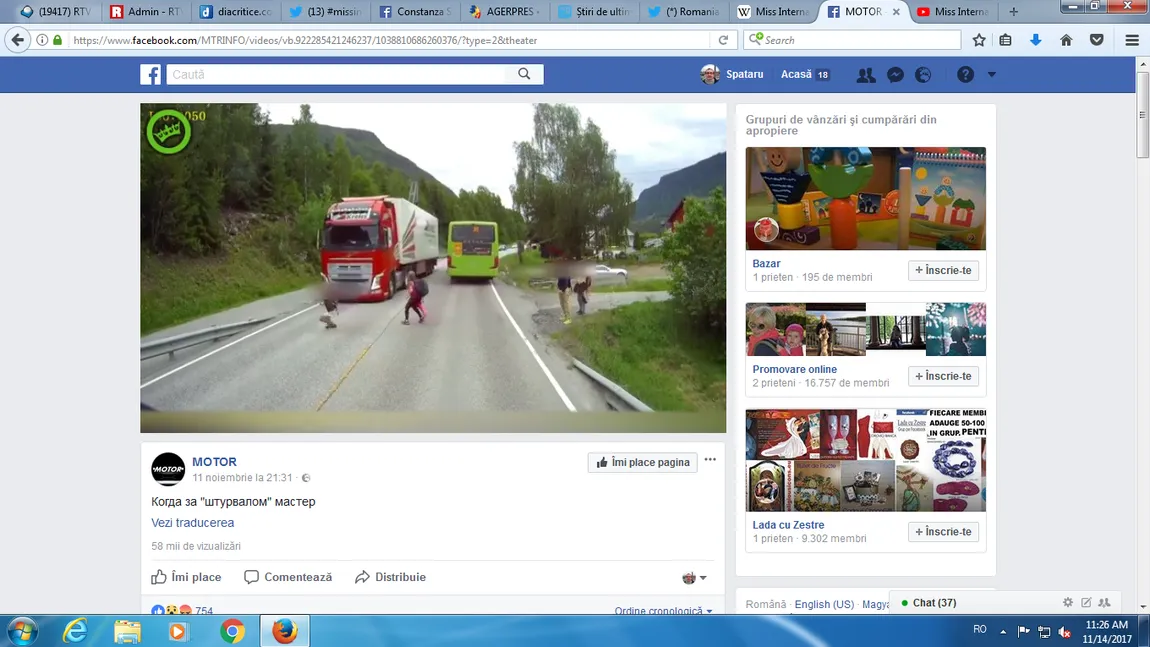 Un copil neatent, la un pas să fie călcat de tir. Imagini şocante surprinse de camerele de supraveghere VIDEO