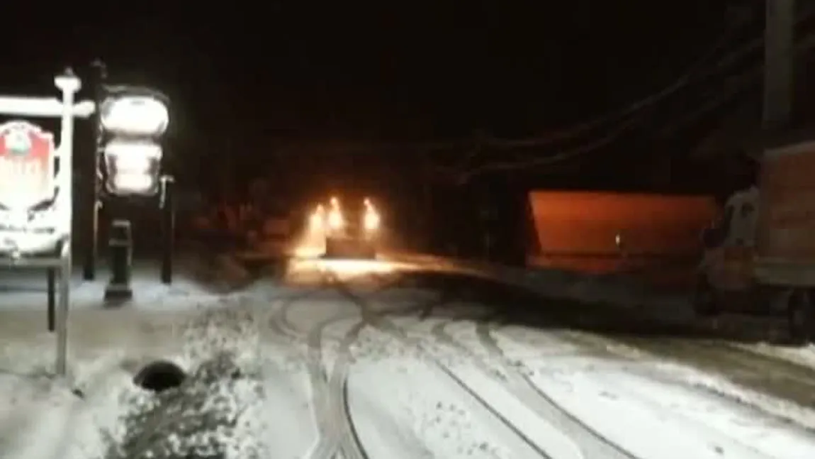 Ninsoare abundentă în Gorj, iarna s-a instalat deja la Rânca VIDEO