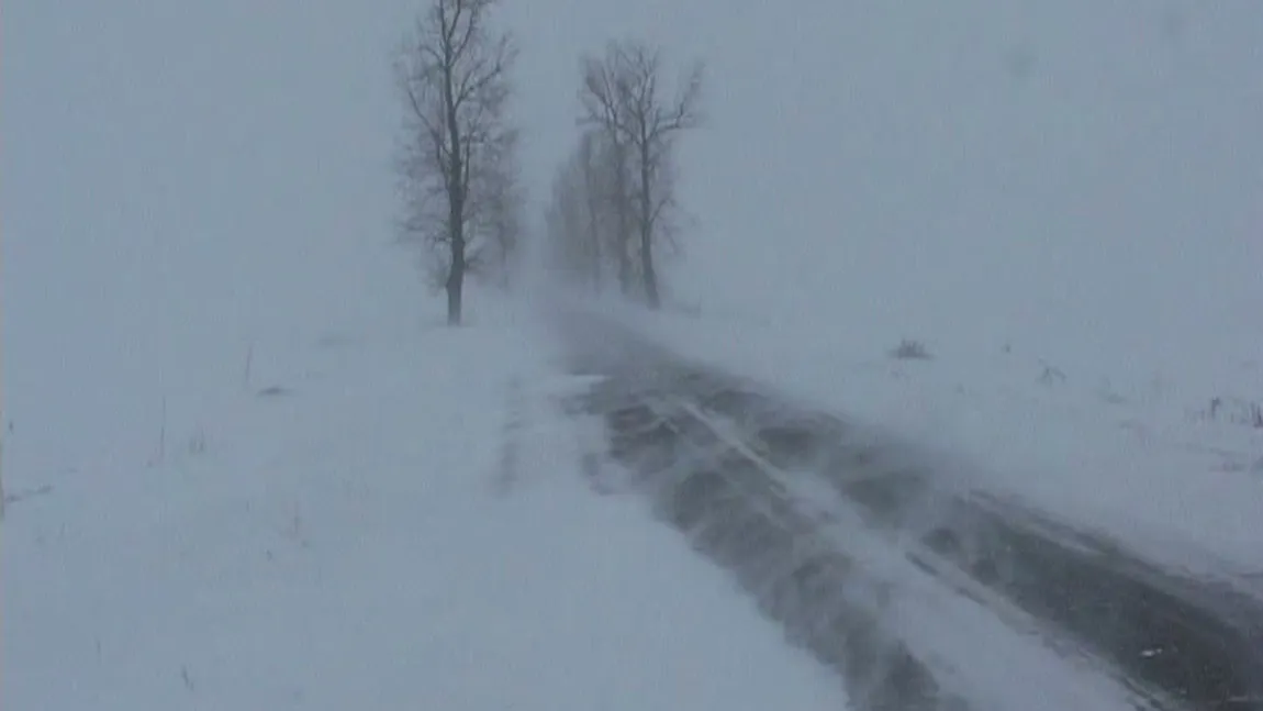 COD GALBEN de vânt puternic. Ninsoare viscolită în zona de munte