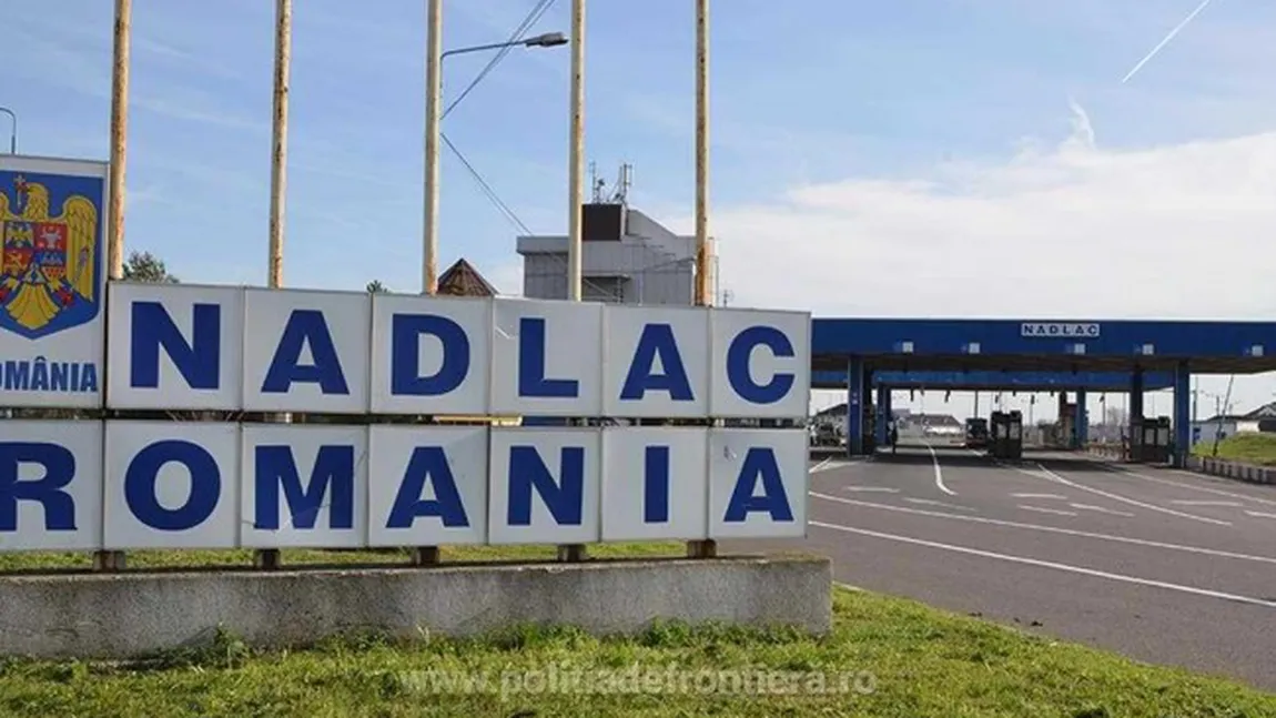 Aglomeraţie la ieşirea din ţară prin Nădlac I din cauza unor controale în Ungaria. Camioanele aşteaptă şi şapte ore