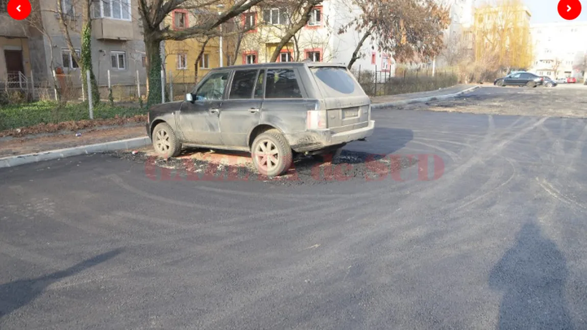 Cum asfaltează oltenii înainte de sărbători FOTO