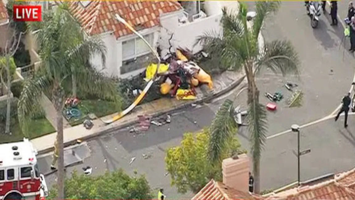 Elicopter prăbuşit peste o locuinţă: trei pasageri au murit