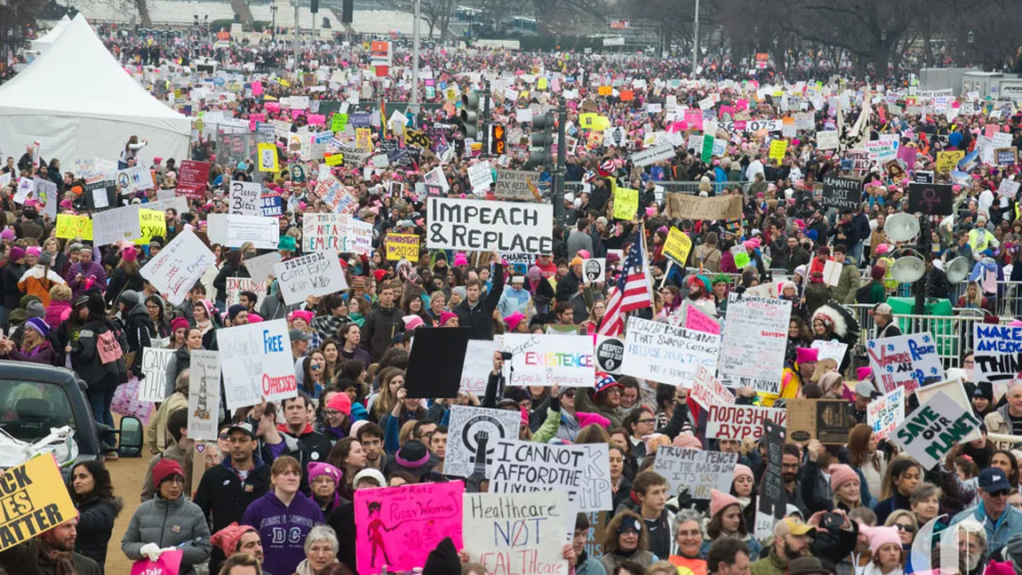 Proteste cu sute de mii de participanţi în SUA. Cum a reacţionat Donald Trump la Marşul Femeilor