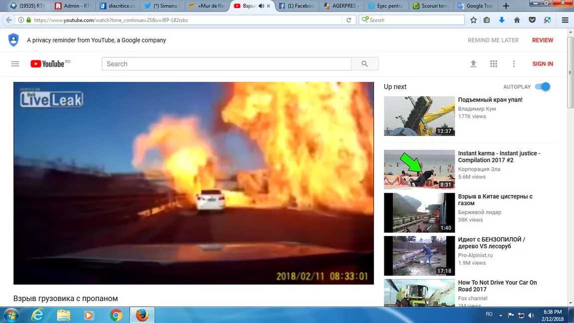 Zidul de flăcări. Un camion cu gaz lichefiat a declanşat iadul pe autostradă VIDEO