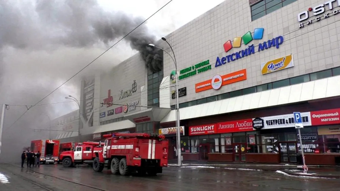 Incendiu la mall în Rusia. Bilanţul a ajuns la 64 de morţi UPDATE
