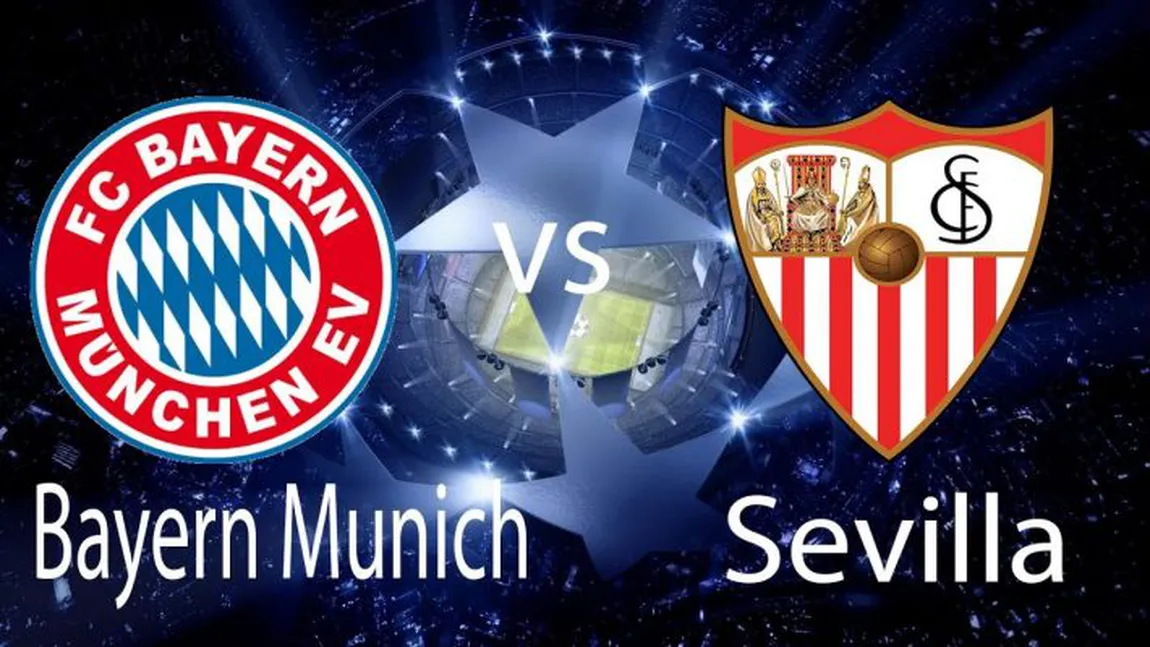 TELEKOM SPORT LIVE VIDEO Bayern - Sevilla. 0-0 Mai este loc de surprize în Liga Campionilor? UPDATE echipele