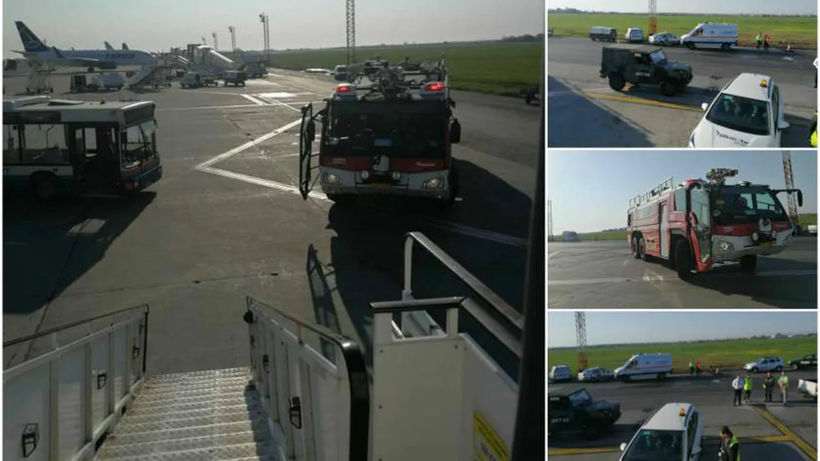 Aterizare de URGENŢĂ pe Aeroportul Henri Coandă. Un avion s-a întors din drum, după ce dintr-un motor a început să iasă fum