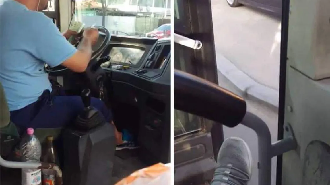 Inconştienţă fără margini. Ce face un şofer de microbuz, plin cu pasageri, în timpul mersului