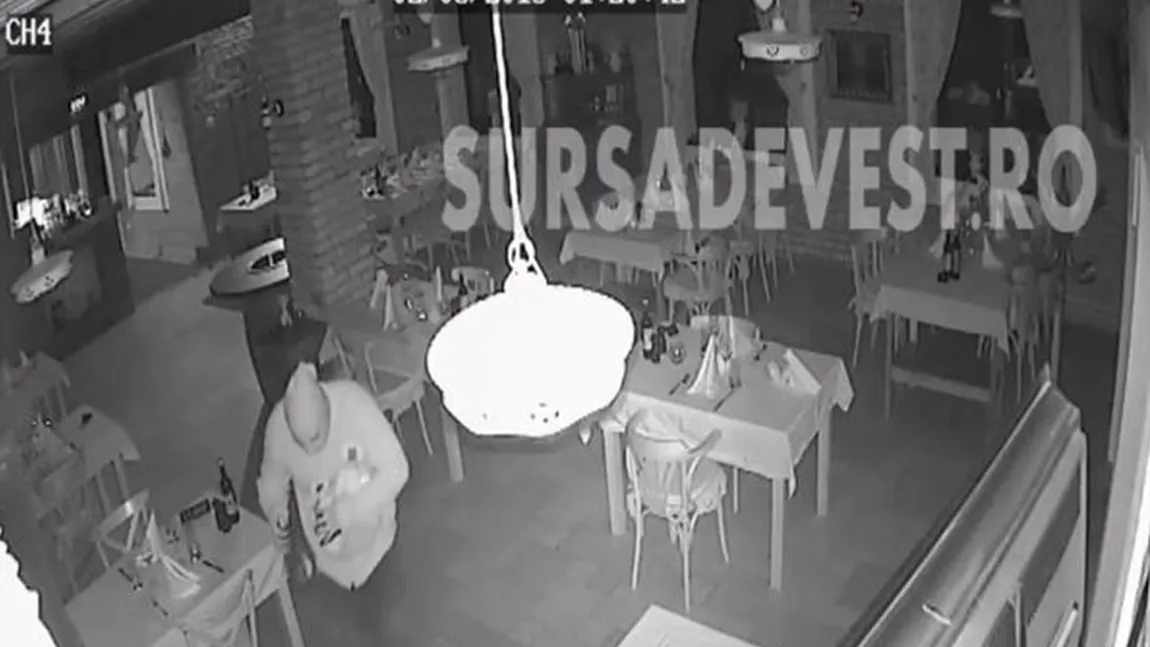 Situaţie tragi-comică în Timiş: Doi hoţi fură seiful unui restaurant, apoi se întorc să ia şi băutură