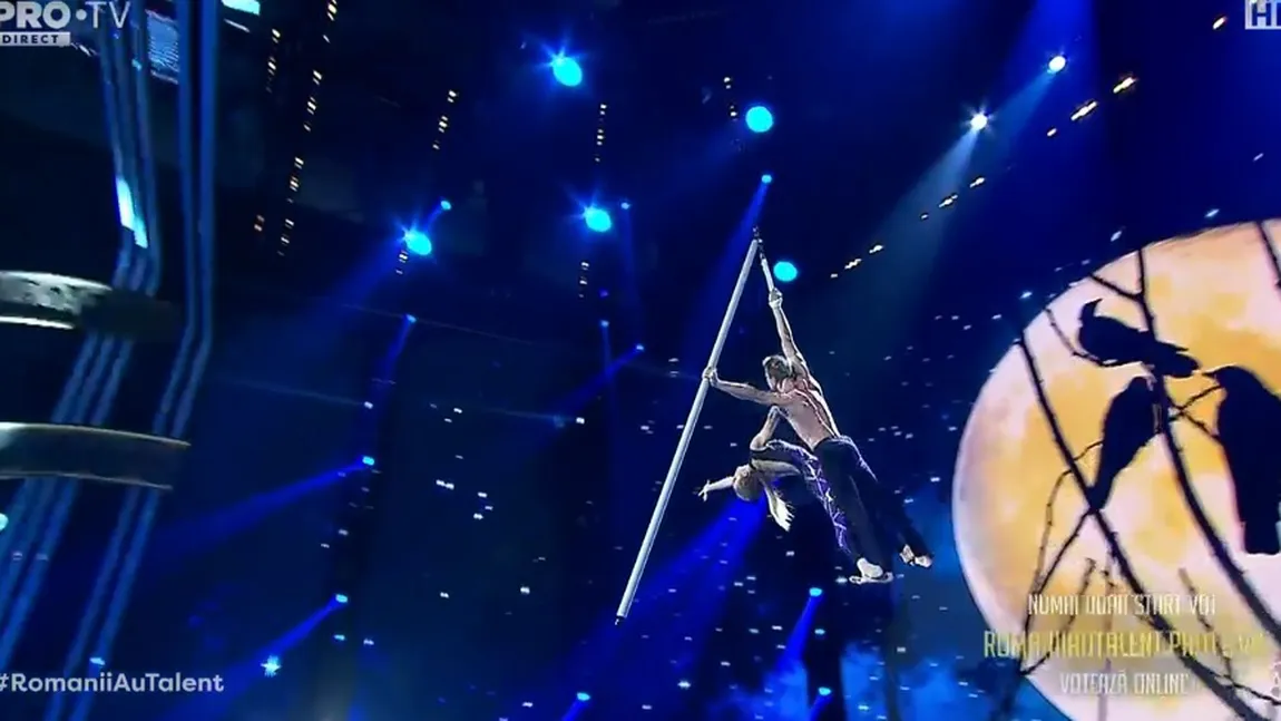 ROMÂNII AU TALENT 2018. Acrobaţii care îţi taie respiraţia, Anastasia şi Serghey au făcut senzaţie la înălţime