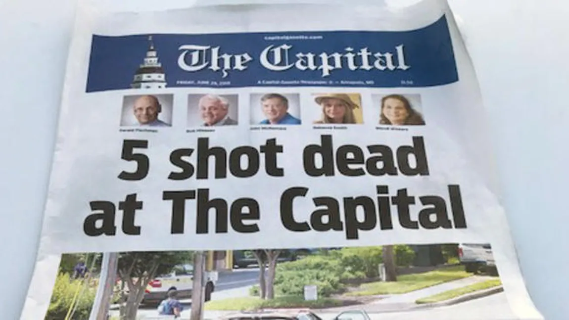 Autorul atacului de la publicaţia americană Capital Gazette, pus sub acuzare. Ziarul de vineri, tipărit în ciuda tragediei