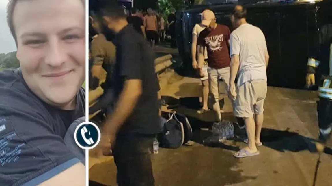 Microbuz plin cu români, răsturnat în Turcia VIDEO