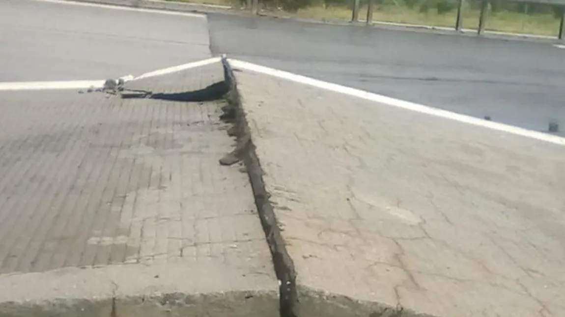 Restricţie de viteză pe Autostrada A2, la km 20, pe sectorul Bucureşti - Fundulea, unde au sărit dalele de beton