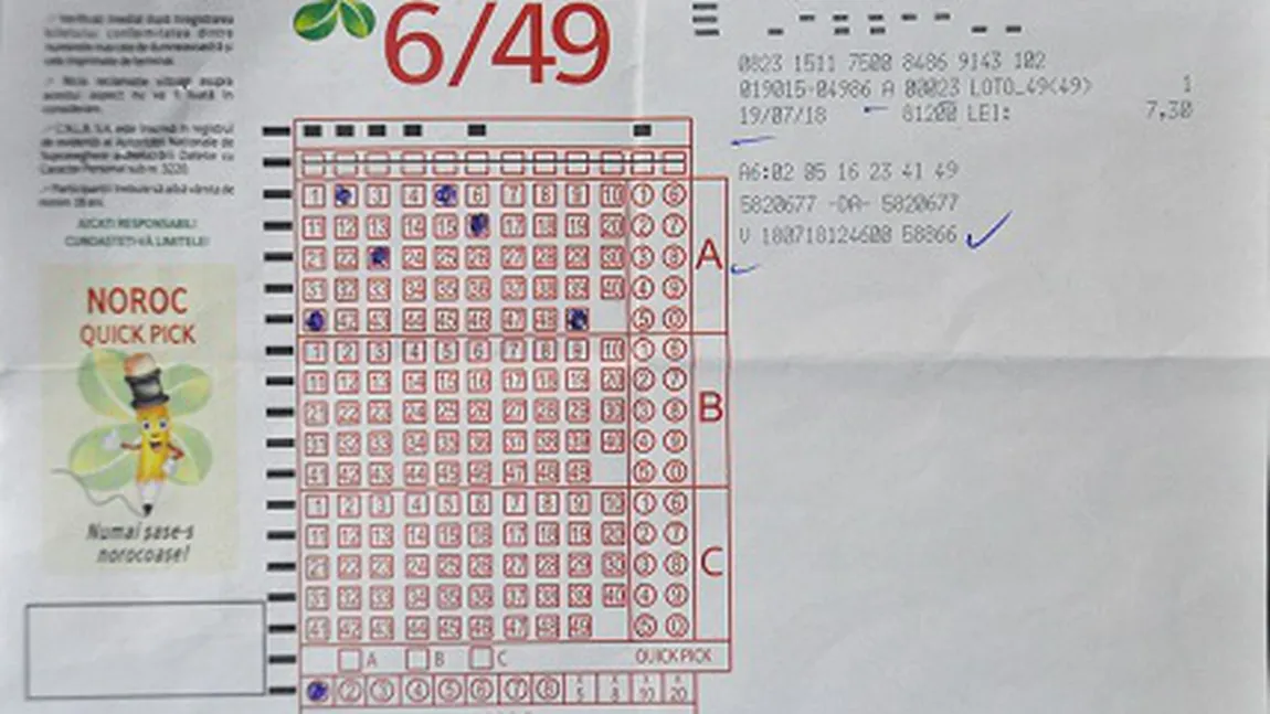 LOTO 6 din 49: Câştigătorul premiului cel mare şi-a ridicat câştigul