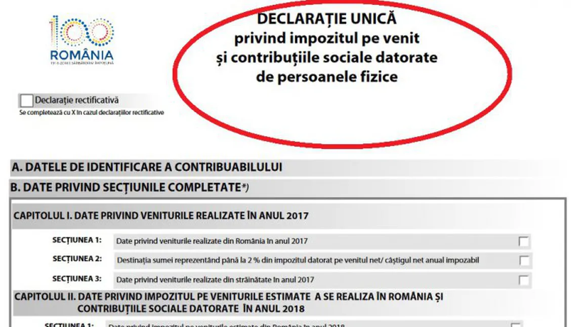 DECLARATIA UNICA DE IMPOZIT: Unde se plătesc taxele pentru a evita amenzi de la ANAF