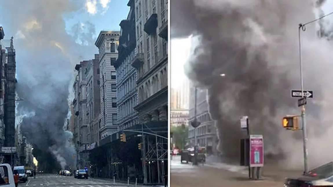 EXPLOZIE la New York. Nori de abur şi fum negru au cuprins zona. Clădirile au fost evacuate