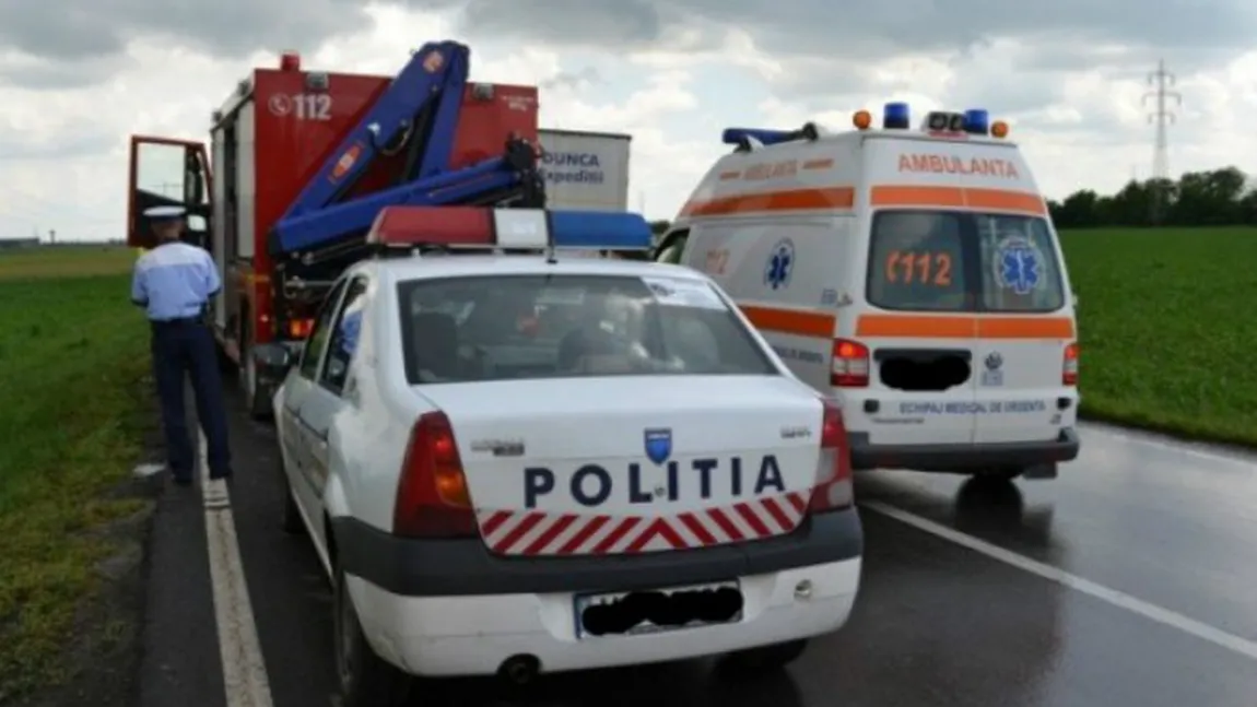 Accident cu opt victime, între care patru copii, pe DN7