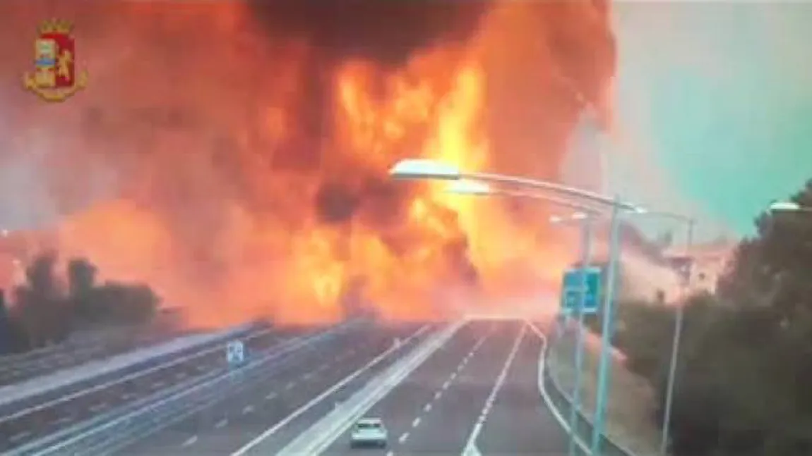 Şoferul autocisternei care a explodat la Bologna a fost cel care a provocat accidentul de pe autostradă. VIDEO momentul exploziei