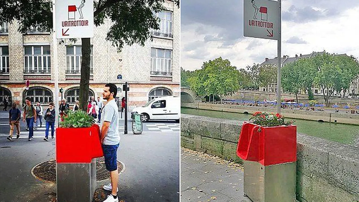 Pisoare ecologice la Paris, turiştii pot urina în văzul lumii, în mijlocul oraşului. Locuitorii capitalei Franţei sunt indignaţi