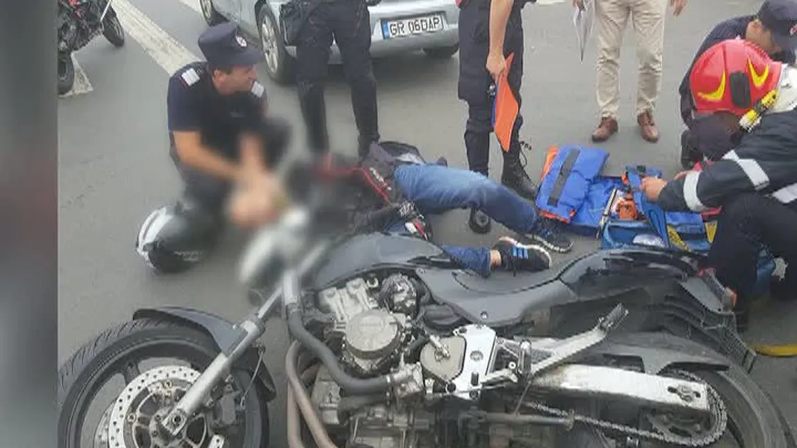 Accident pe Bulevardul Unirii din Capitală. Un motociclist a fost rănit