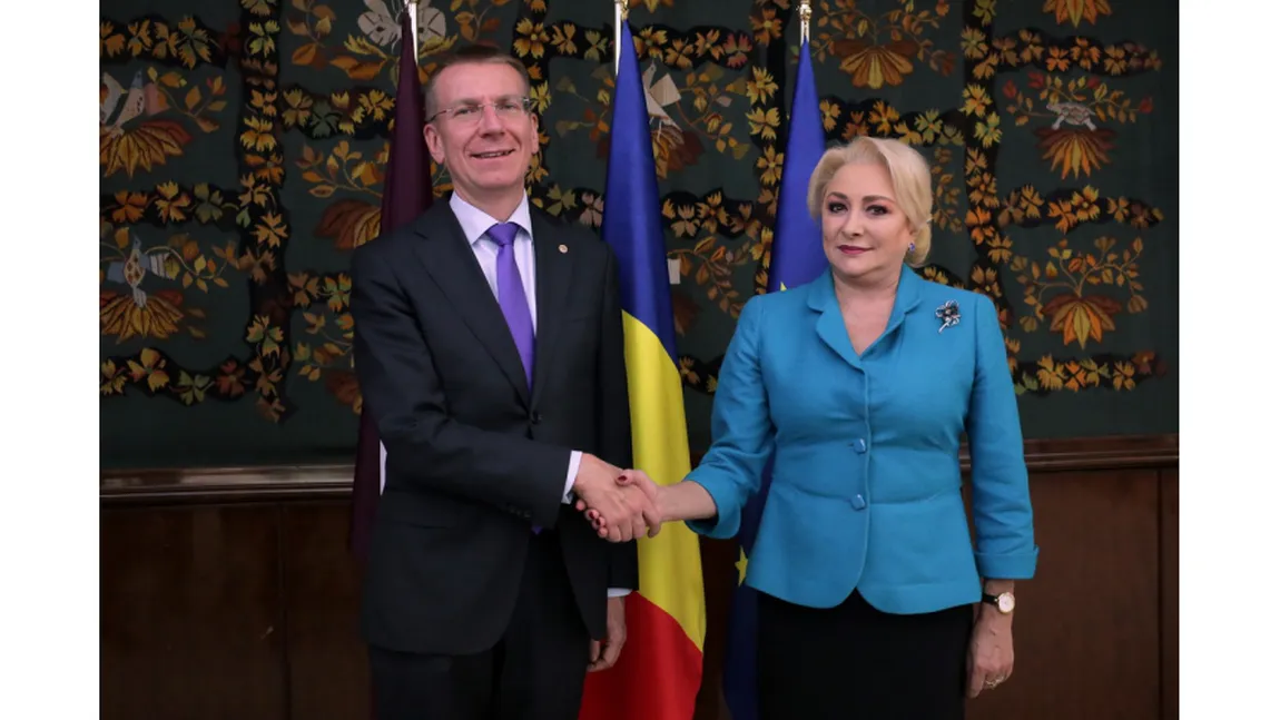 Viorica Dăncilă s-a întâlnit cu ministrul leton de Externe