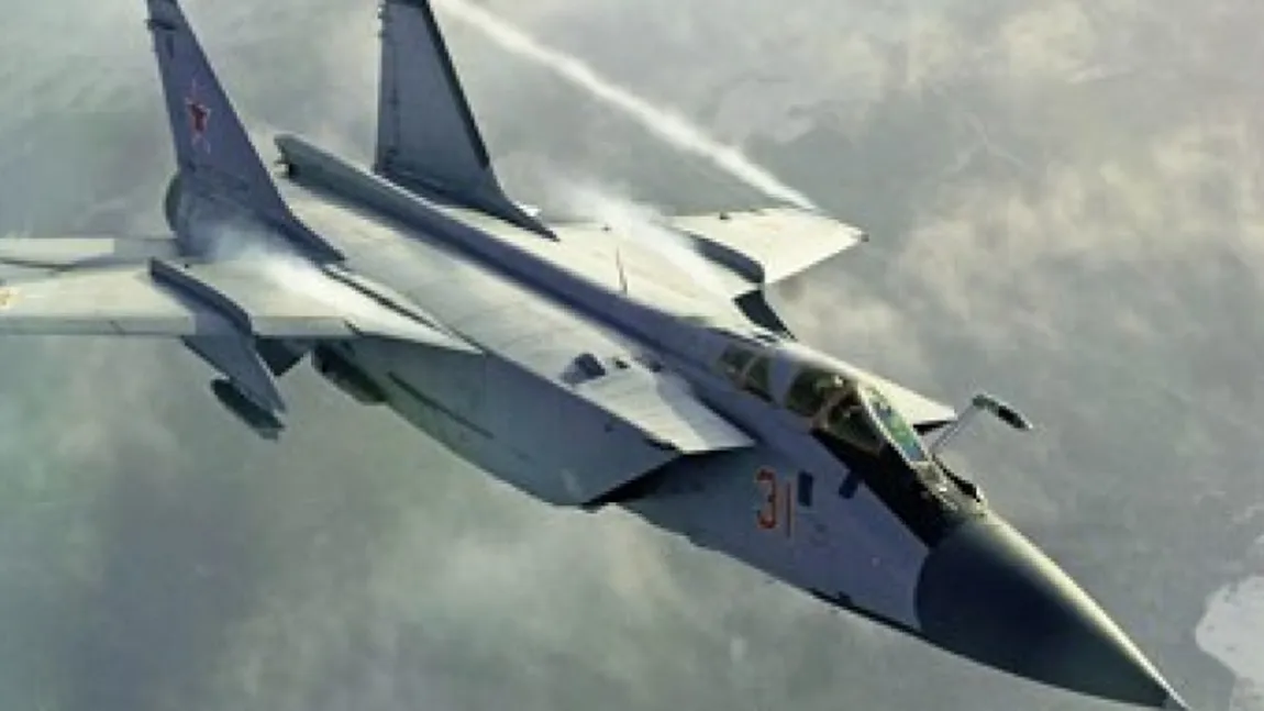 Un avion de luptă MiG-31 s-a prăbuşit. Executa un zbor de antrenament