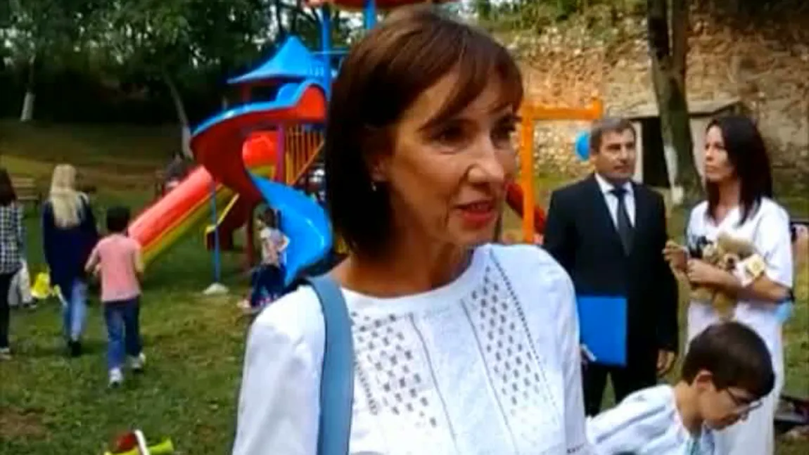 Carmen Iohannis a participat la inaugurarea unui loc de joacă în Sibiu