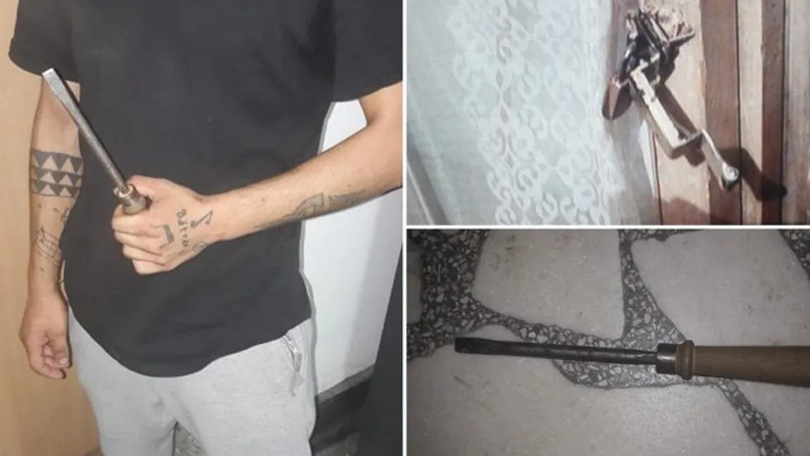 Un jandarm trimis la o intervenţie a descoperit un hoţ care spărgea chiar boxa sa din bloc
