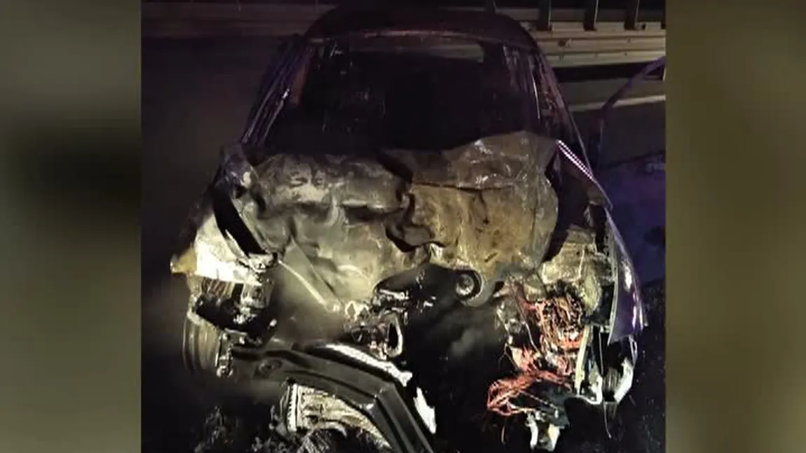Accident rutier urmat de incendiu pe Autostrada A2