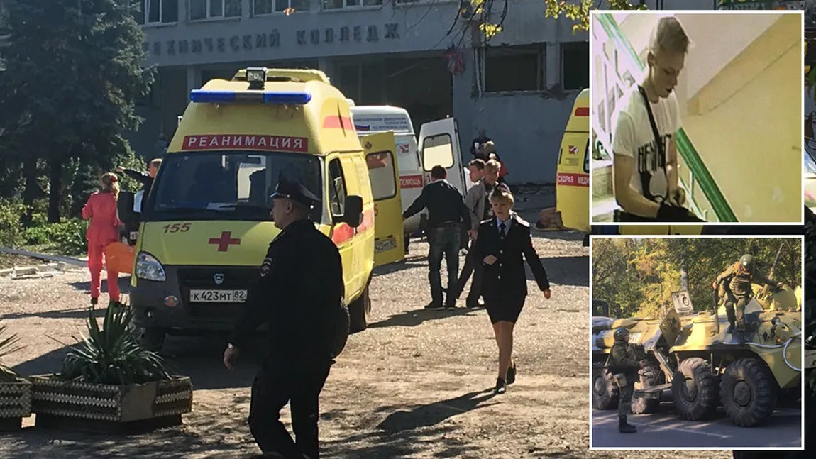 ATAC într-un liceu din Crimeea: 17 morţi şi 47 de răniţi. Atacatorul, un tânăr de 18 ani, s-a sinucis UPDATE. FOTO şi VIDEO