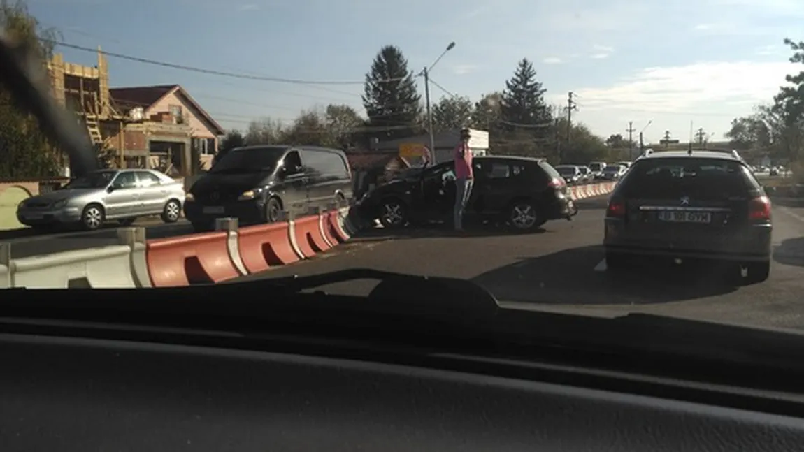 Accident pe DN1 la Ciolpani. Traficul rutier a fost îngreunat