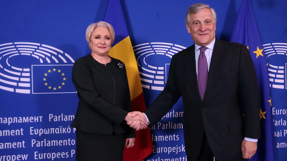 Viorica Dăncilă l-a asigurat pe Antonio Tajani că legile justiţiei urmăresc alinierea la legislaţia europeană