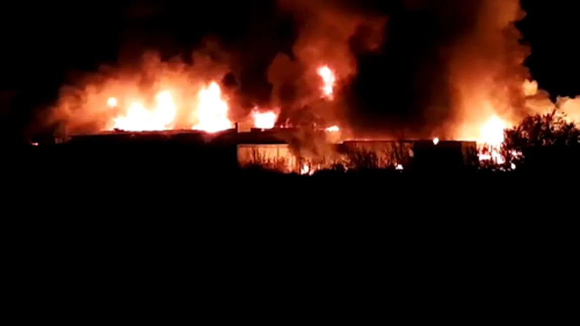 Incendiu la un depozit de uleiuri şi vopsele din Sibiu. Patronul depozitului, amendat UPDATE