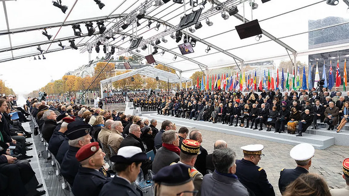 Peste 70 de lideri de stat din întreaga lume participă, la Paris, la celebrarea Centenarului sfârşitului Primul Război Mondial