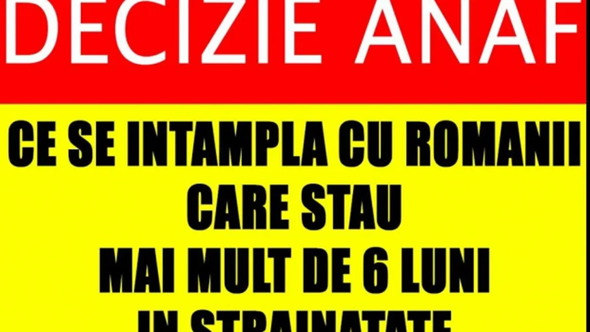 Anunţul ANAF pentru milioane de români. Ce trebuie să facă pentru a evita dubla impunere