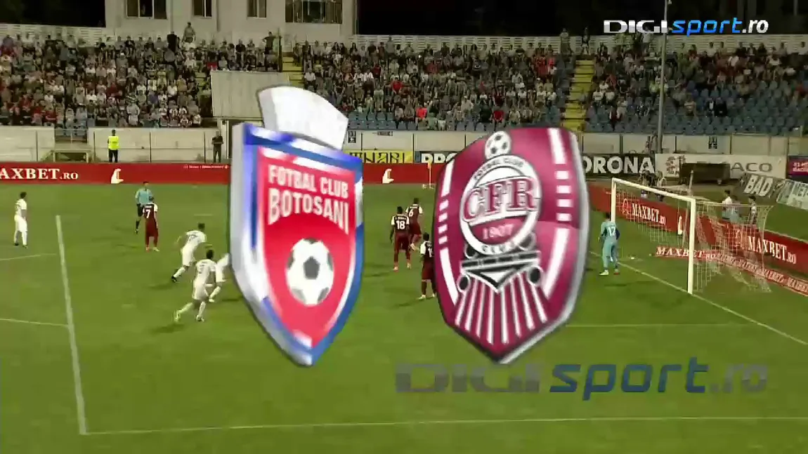 CFR Cluj a surclasat Botoşaniul şi a revenit pe primul loc în Liga 1. Dinamo a ajuns penultima în clasament