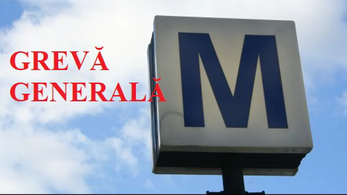 GREVĂ GENERALĂ la metrou, de MIERCURI. Niciun tren nu va circula între orele 4.00 - 16.00