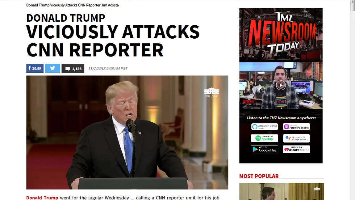 Donald Trump a sărit la gâtul unui reporter al CNN. I-a spus că nu este potrivit pentru munca sa