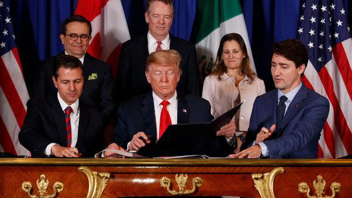 Victorie pentru Donald Trump: Statele Unite, Mexicul şi Canada au semnat un nou tratat de liber schimb