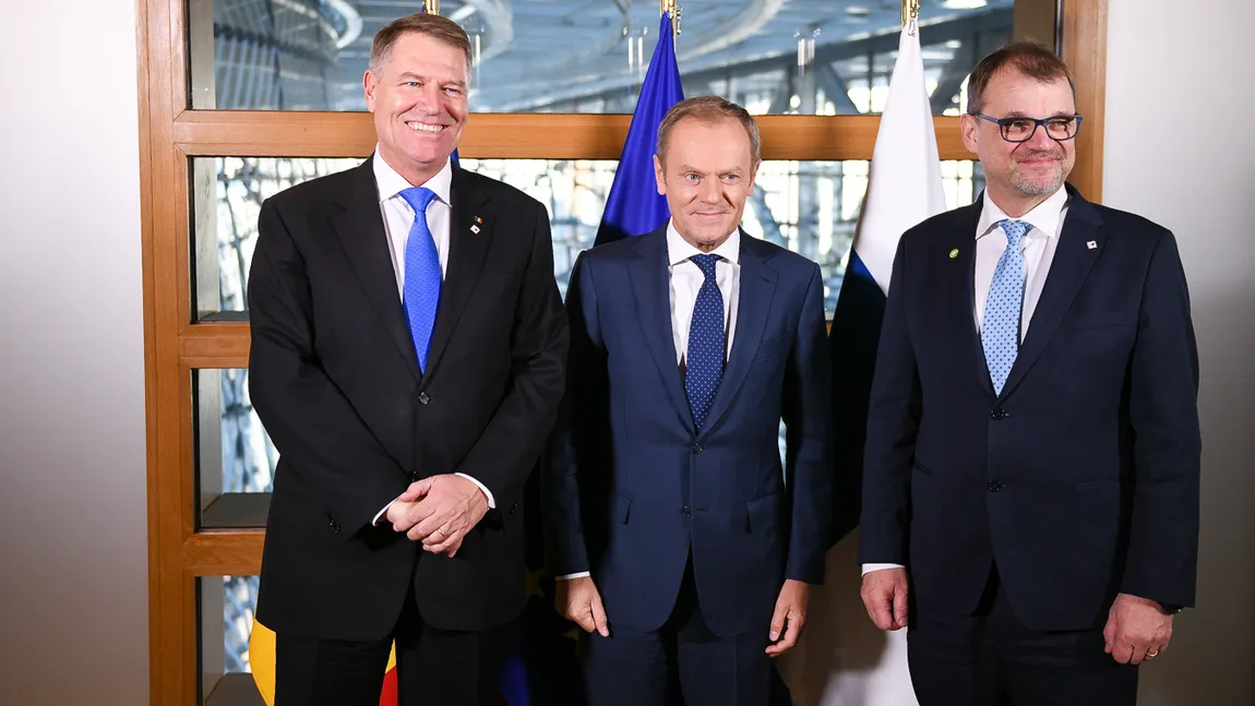 Preşedintele Klaus Iohannis s-a întâlnit cu Donald Tusk şi cu premierul finlandez Juha Sipila